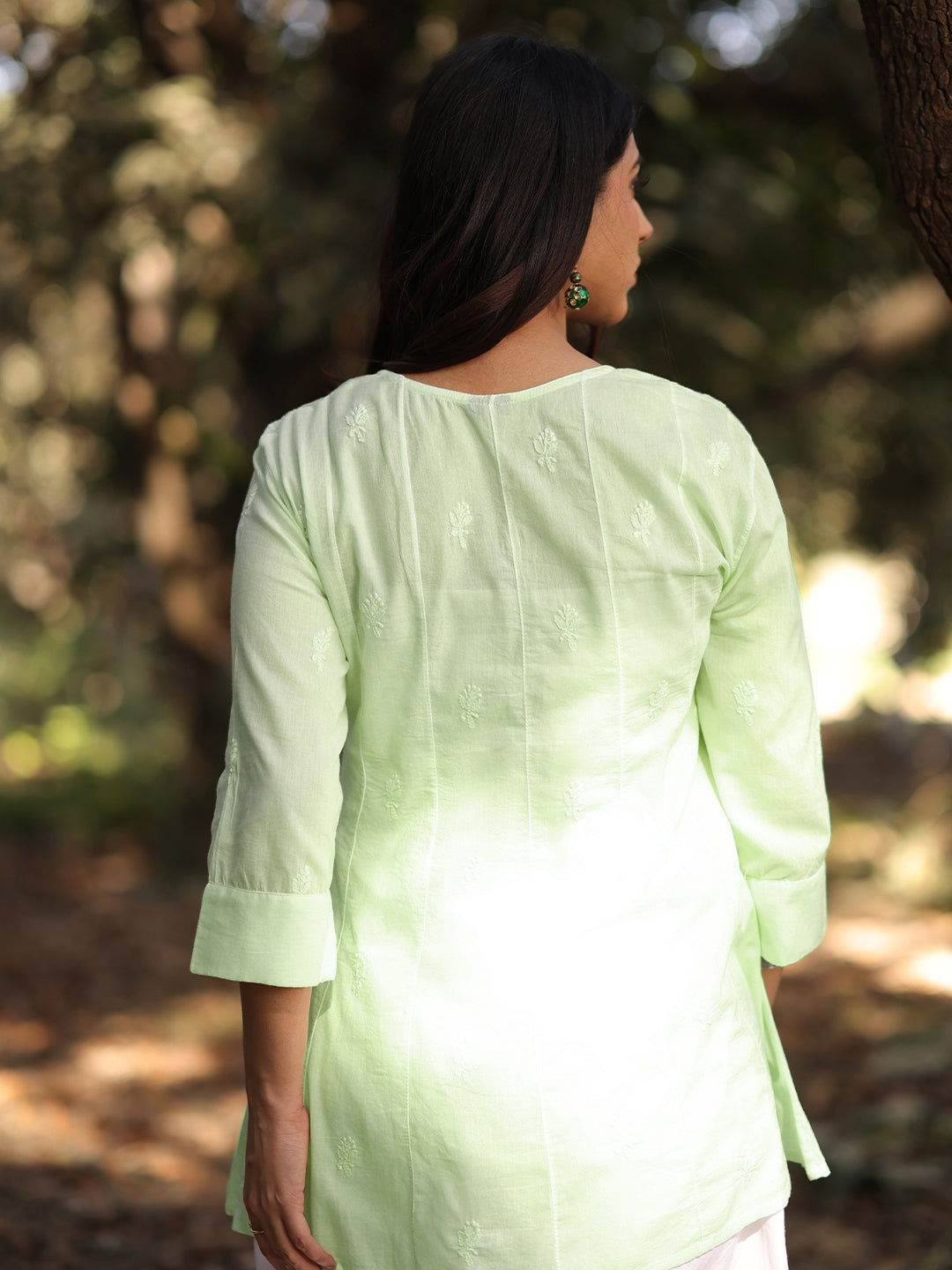 MASOOMA Chikankari Mul Anarkali Top - KRI CHIKANKARI